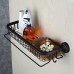 Hiendure Wall Mounted Solid Brass Bathroom Shelf Organizer with Towel Bar Oil Rubbed Bronze - B019O1N9TE